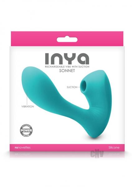 Inya Sonnet Suction Dual Stimulator Rechargeable Teal