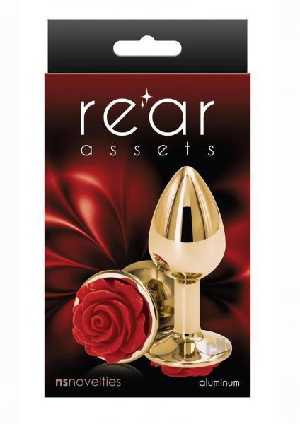 Rear Assets Rose Anal Plug - Small - Red