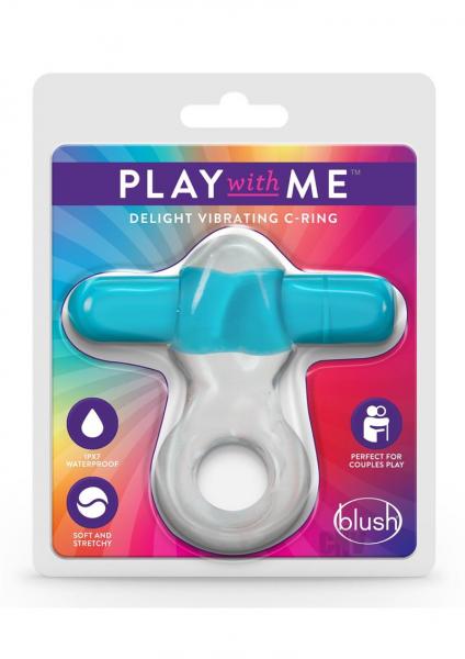 Play With Me - Delight Vibrating C-ring - Blue