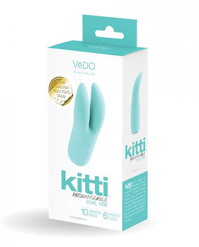 Vedo Kitti Rechargeable Dual Vibe Tease Me Turquoise