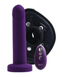 Vedo Strapped Rechargeable Vibrating Strap-on Deep Purple