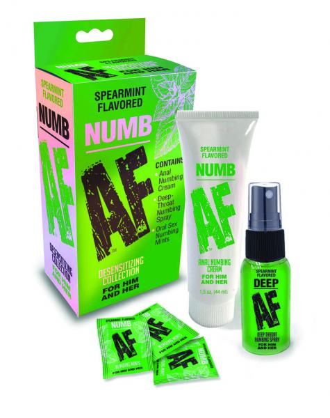 Numb Af Kit Gel, Spray, And Mints