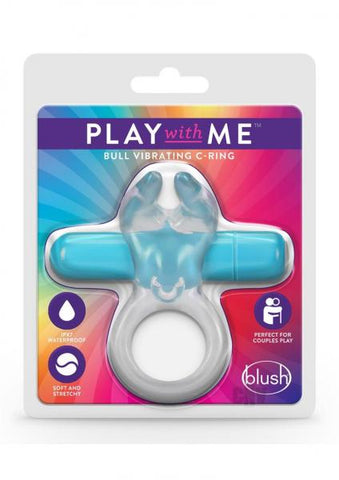 Play With Me - Bull Vibrating C-ring - Blue