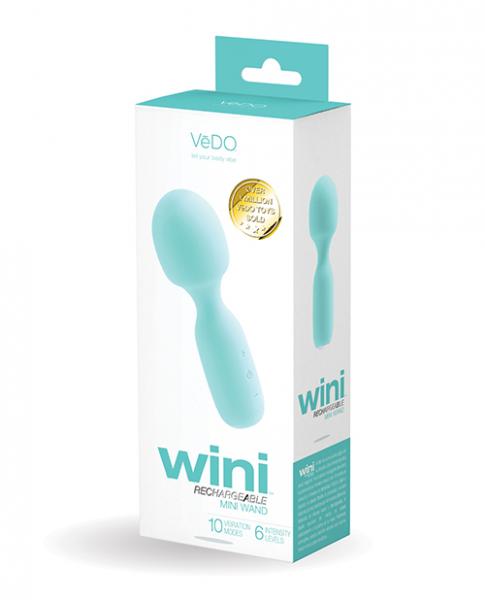 Vedo Wini Rechargeable Mini Wand Tease Me Turquoise