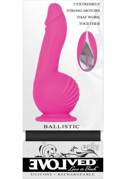 Evolved Ballistic Dong Silicone Rechargeable Remote Control Pink