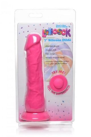 Lollicock Silicone Dildo Without Balls 7 In. Cherry