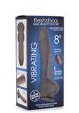 Fleshstixxx Vibrating Rechargeable Dong 8 In. Brown