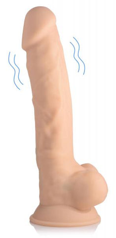 Fleshstixxx Vibrating Rechargeable Dong 8 In. Light