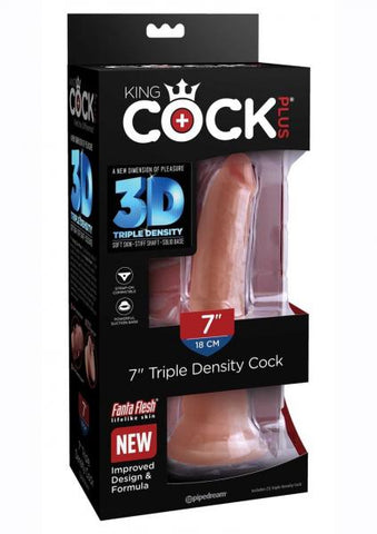 King Cock Plus 7 In. Triple Density Cock Tan