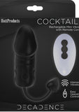 Decadence Cocktailz Vibrating Penis Shape Egg With Warming Element Remote Control Black