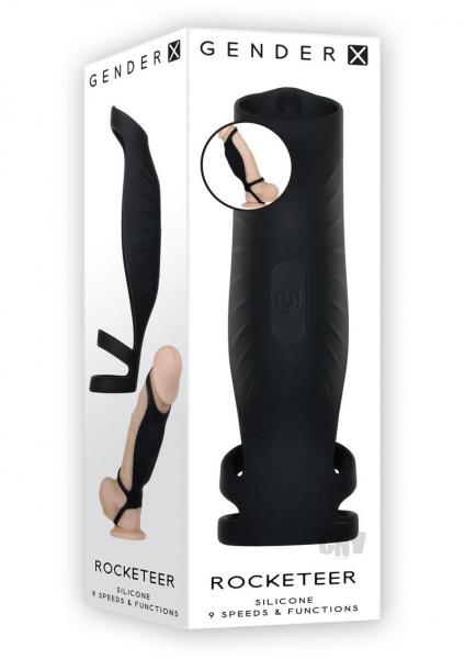 Gender X Rocketeer Vibrating Penis Sheath Black