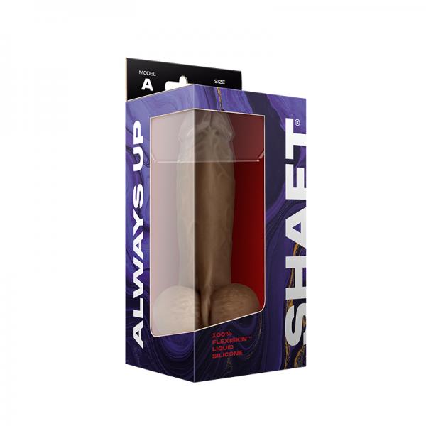 Shaft Model A Liquid Silicone Dong With Balls 8.5 In. Oak