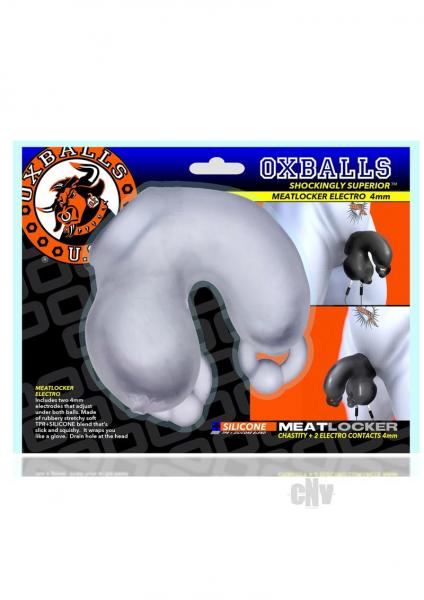 Oxballs Meatlocker Electro Chastity 4 Mm Clear Ice