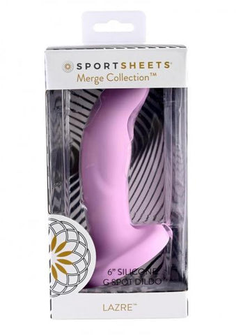 Merge Lazre 6 In. Suction Cup G-spot Dildo Pink