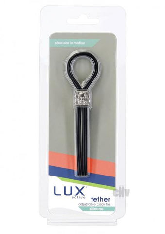 Lux Active Tether Adjustable Cock Tie Silicone Black