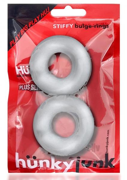 Oxballs Stiffy 2-pack Bulge Cockrings Silicone Tpr Clear Ice