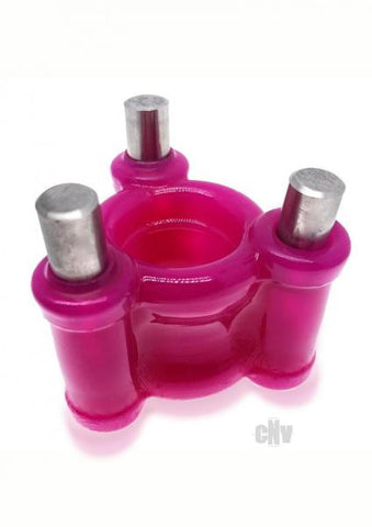 Oxballs Heavy Squeeze Weighted Squeeze Ballstretcher With 3 Stainless Steel Weights Hot Pink