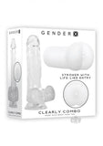 Gender X Clearly Combo Dildo And Stroker Clear