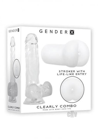 Gender X Clearly Combo Dildo And Stroker Clear