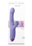 Luxe Nova Thrusting And Throbbing Dual Stimulator Purple