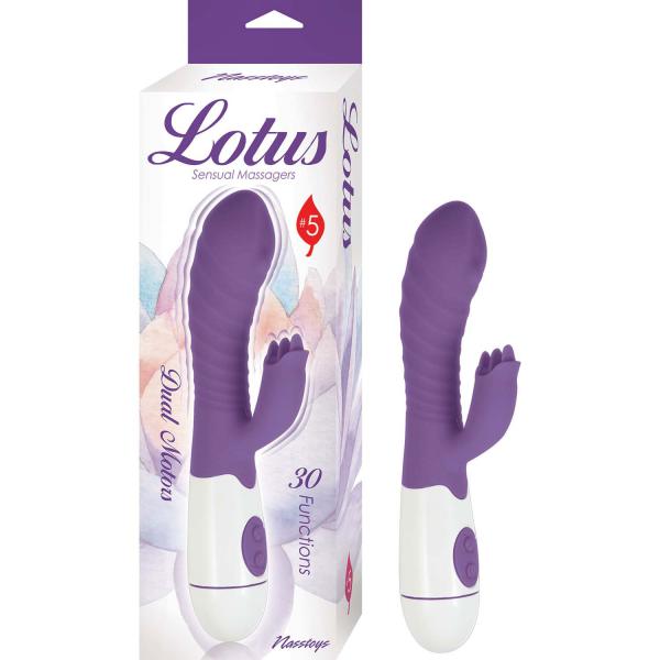 Lotus Sensual Massagers #5 Dual Stimulator Silicone Purple