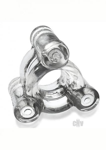 Oxballs Heavy Squeeze Weighted Squeeze Ballstretcher With 3 Stainless Steel Weights Clear