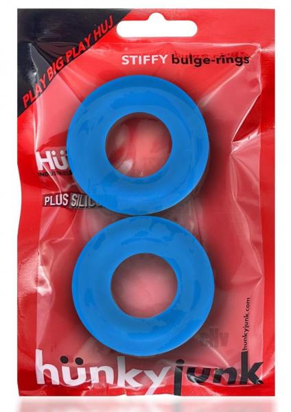 Oxballs Stiffy 2-pack Bulge Cockrings Silicone Tpr Teal Ice