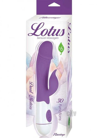 Lotus Sensual Massagers #6 Dual Stimulator Silicone Purple