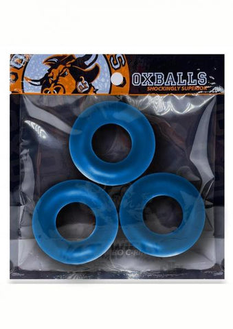 Oxballs Fat Willy 3-pack Jumbo Cockrings Flextpr Space Blue