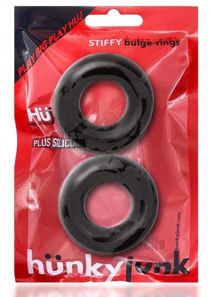 Oxballs Stiffy 2-pack Bulge Cockrings Silicone Tpr Tar Ice