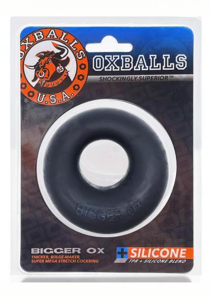 Oxballs Bigger Ox Thick Cockring Silicone Tpr Black Ice