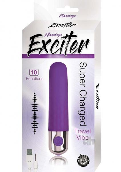 Exciter Travel Vibe Rechargeable Silicone Purple