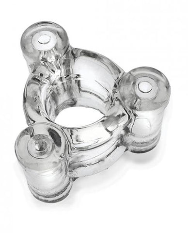 Oxballs Buzz Squeeze Triple-vibe Ballstretcher Flextpr Clear