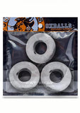 Oxballs Fat Willy 3-pack Jumbo Cockrings Flextpr Clear