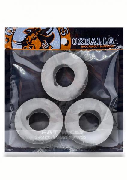 Oxballs Fat Willy 3-pack Jumbo Cockrings Flextpr Clear