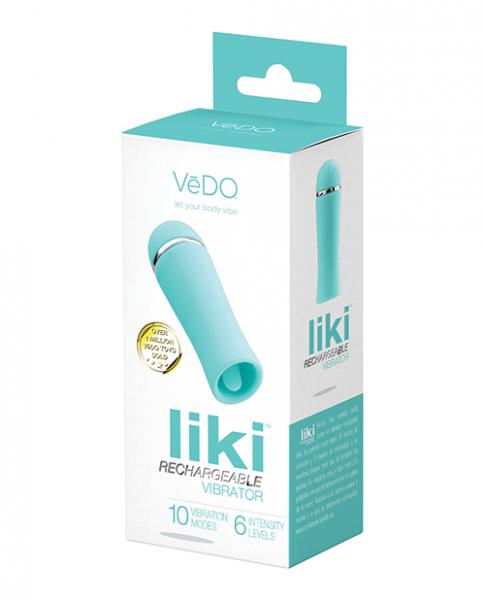 Vedo Liki Rechargeable Flicker Vibe Tease Me Turquoise