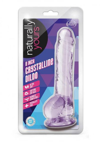 Naturally Yours Crystalline Dildo 8 In. Amethyst