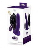 Vedo Diki Rechargeable Vibrating Dildo With Harness Deep Purple