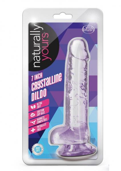 Naturally Yours Crystalline Dildo 7 In. Amethyst