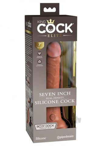 King Cock Elite Silicone Dual-density Cock 7 In. Tan