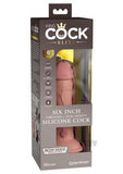 King Cock Elite Vibrating Silicone Dual-density Cock 6 In. Light