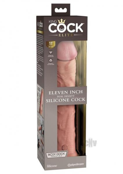 King Cock Elite Silicone Dual-density Cock 11 In. Light