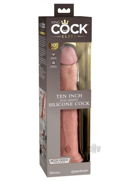 King Cock Elite Silicone Dual-density Cock 10 In. Light