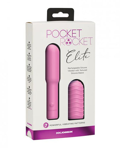 Pocket Rocket Elite Rechargeable Bullet With Removable Sleeve Pink