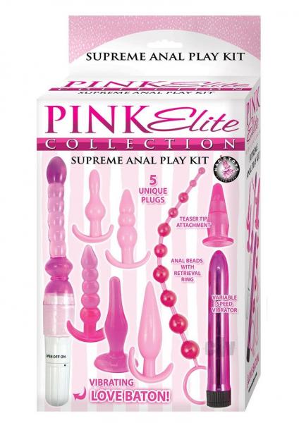 Pink Elite Collection Supreme Anal Play Kit Pink