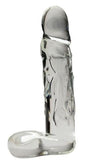 Realistic 8.5 In. Glass Dildo With Base Clear