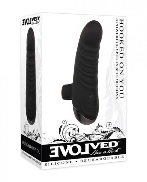 Evolved Hooked On You Rechargeable Silicone Black