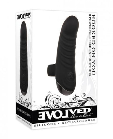Evolved Hooked On You Rechargeable Silicone Black