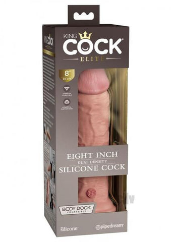 King Cock Elite Silicone Dual-density Cock 8 In. Light