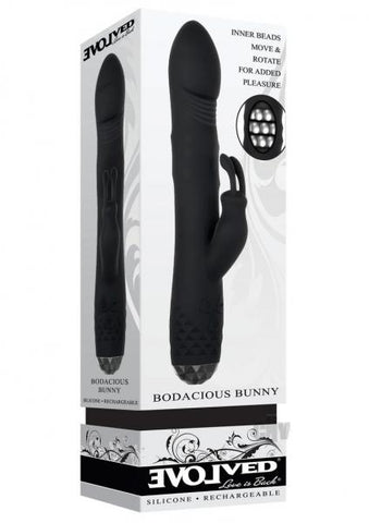 Evolved Bodacious Bunny Silicone Rechargeable Black